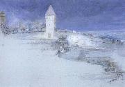 John Ruskin,HRWS The Walls of Lucerne (mk46) oil painting
